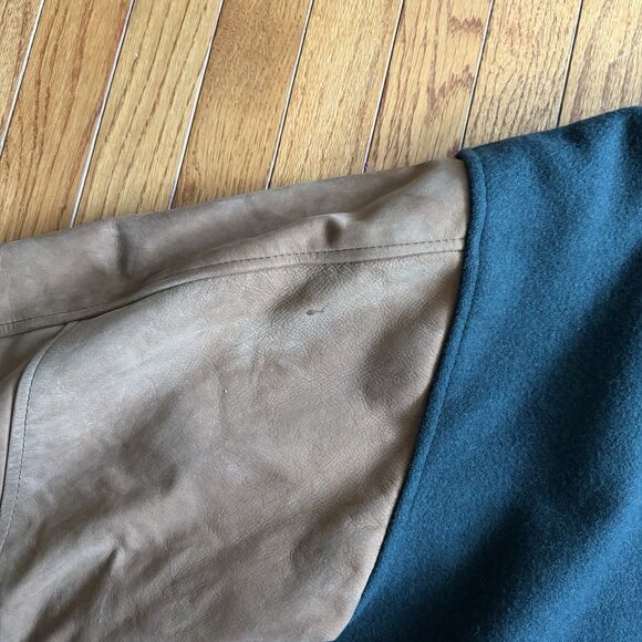 Vintage Cabela’s Varsity Jacket Wool Leather Sleeves Made in Canada 2XL Quilted - Picture 7 of 10